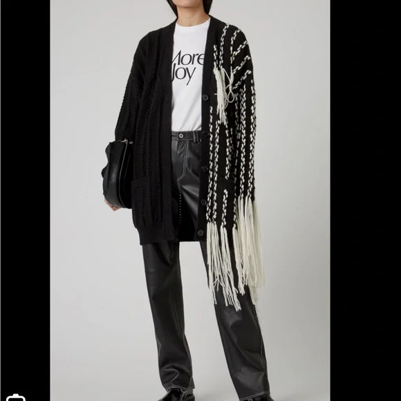 Loewe Woven Fringe Oversized Cardigan